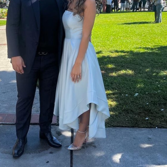 Aqua Formal Mikado Strapless Midi Gown - 100% Exclusive In Mint - Picture 2 of 5